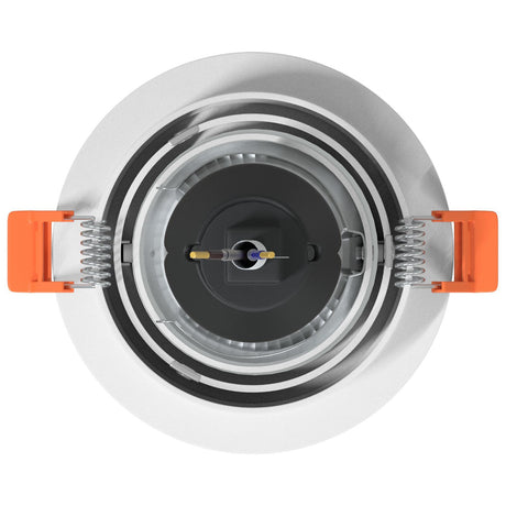Recessed Spotlights 24 Pcs Round Gu10 White Ø91 Mm