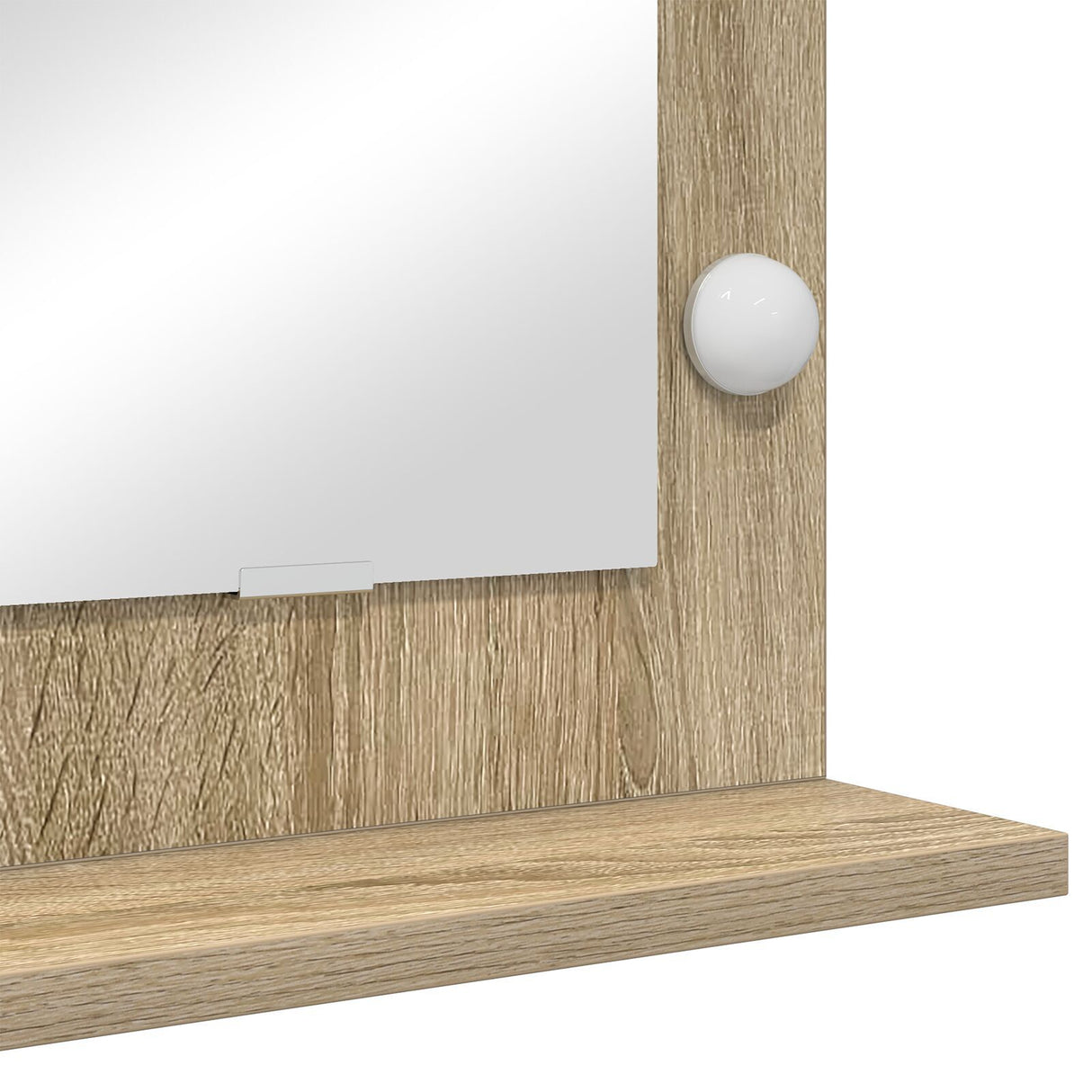 Vanity Mirror Sonoma Oak Mdf, Glass 100 X 55 X 18 Cm