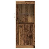 Sideboard With Led Lights Old Wood 41X37X100 Cm