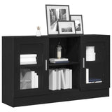 Black Oak Sideboard 120X30.5X70 Cm Made From Engineered Wood