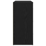 Sideboard Black Oak 33X80X70 Cm Engineered Wood