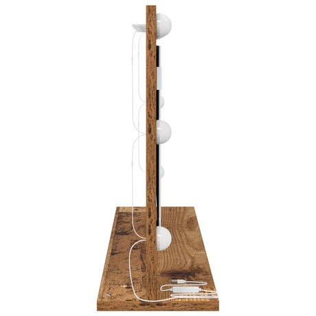 Vanity Mirror Old Wood Wood, Glass 80 X 45 X 18 Cm Mirror