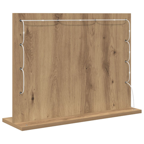 Vanity Mirror Artisan Oak Engineered Wood 60 X 45 X 18 Cm