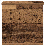 Storage Box With Lid Old Wood 30X35X35 Cm Engineered Wood