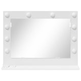 Vanity Mirror With Led Lights White 60X45X18 Cm