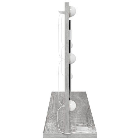 Vanity Mirror Grey Sonoma Particle Board, Glass 80 X 45 X 18 Cm