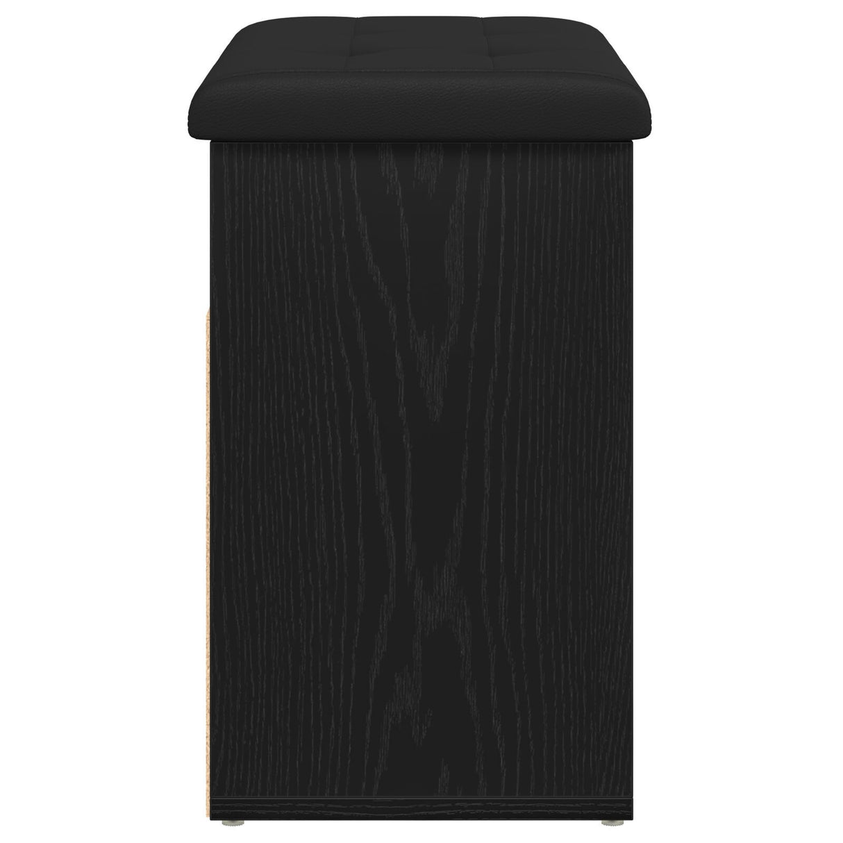 Storage Bench Black Oak 60X30X48 Cm Engineered Wood