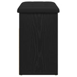 Storage Bench Black Oak 60X30X48 Cm Engineered Wood