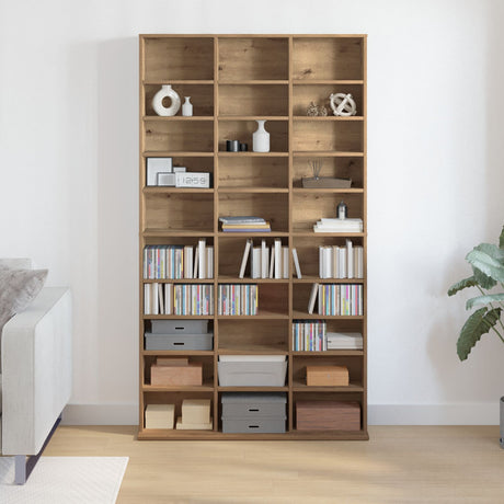 Cd Cabinet In Artisan Oak - 101X23X177.5 Cm Made From Engineered Wood