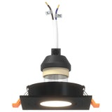 Recessed Spotlights 12 Pcs Square Gu10 Black 91X91 Mm