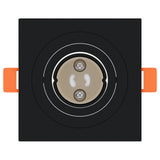 Recessed Spotlights 24 Pcs Square Gu10 Black 91X91 Mm