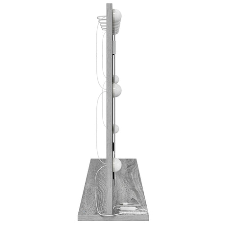 Vanity Mirror Grey Sonoma Particle Board 80 X 55 X 18 Cm