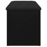 Storage Bench Black Oak 100X40X45 Cm Engineered Wood