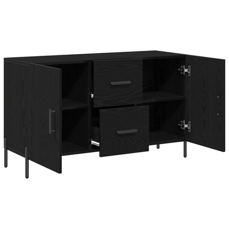 Sideboard Black Oak 100X36X60 Cm Engineered Wood