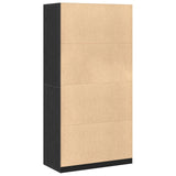 Black Oak Wardrobe - 100X50X200 Cm, Made Of Engineered Wood