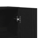 Washing Machine Cabinets 2 Pcs Black Oak 70.5X71.5X181.5 Cm Engineered Wood,  Washing Machine Cabinet - Black Oak - 70.5X71.5X91.5 Cm - Made Of Engineered Wood