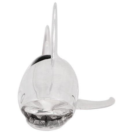 Shark Sculpture Silver 68X20X24 Cm Aluminium