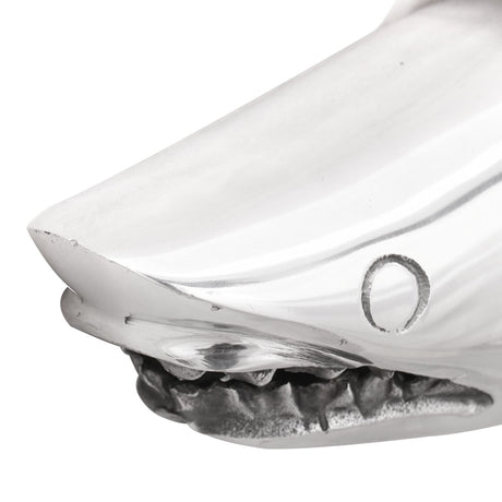 Shark Sculpture Silver 68X20X24 Cm Aluminium