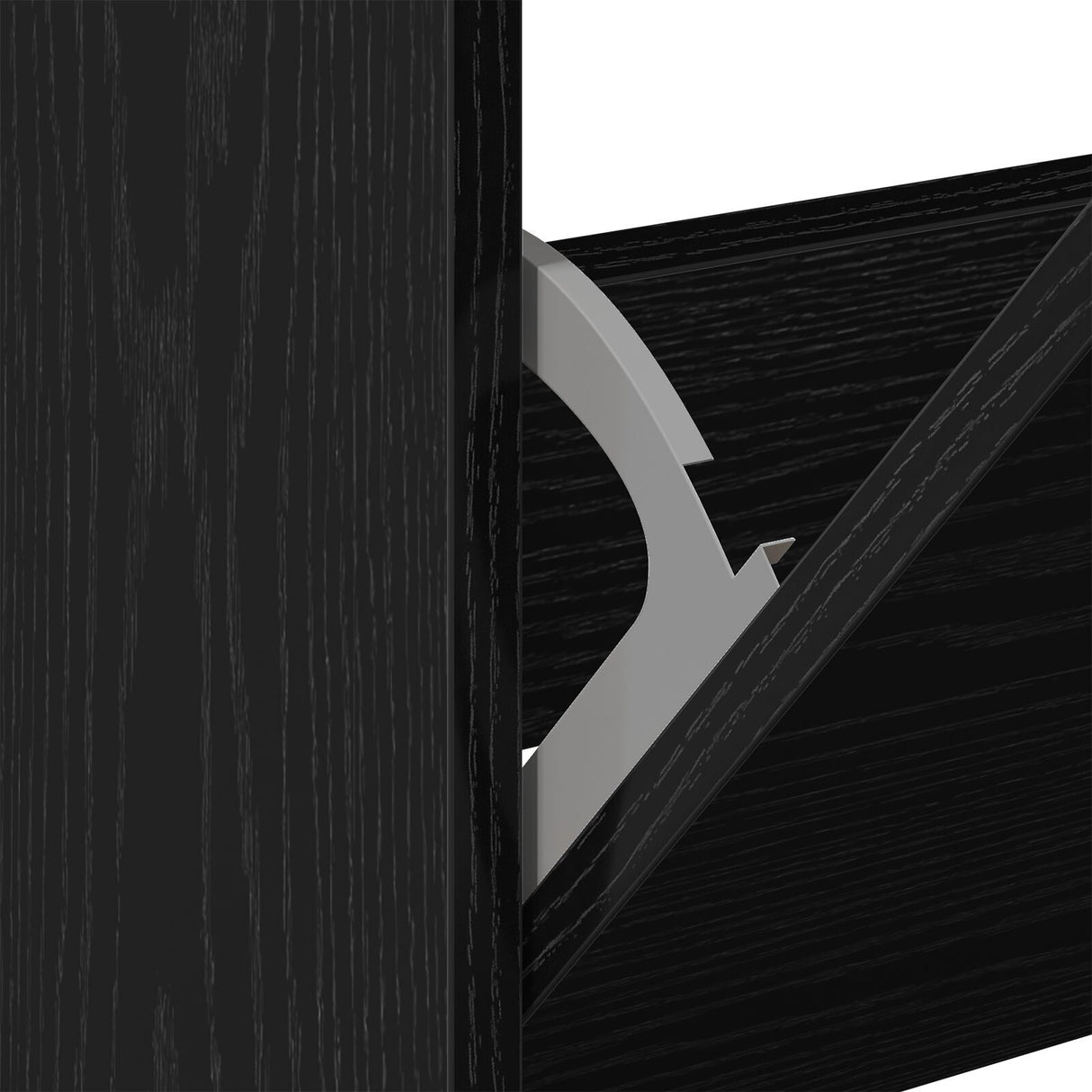 Shoe Cabinet Black Oak 60X21X57 Cm Engineered Wood