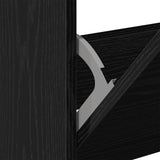 Shoe Cabinet Black Oak 60X21X57 Cm Engineered Wood