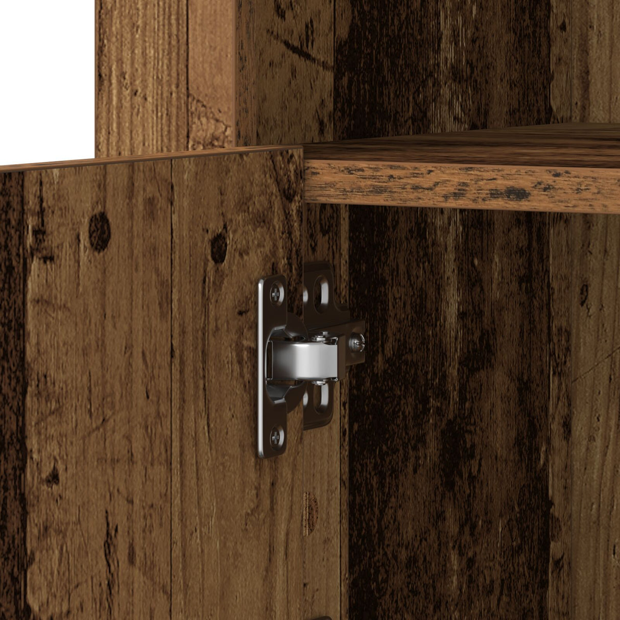 Sideboard With Led Lights Old Wood 41X37X67 Cm