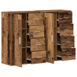 Sideboards 2 Pcs Old Wood 60X31X84 Cm Engineered Wood