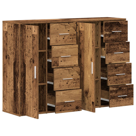 Sideboards 2 Pcs Old Wood 60X31X84 Cm Engineered Wood