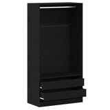 Black Oak Wardrobe - 100X50X200 Cm - Made From Engineered Wood