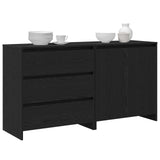 2-Piece Sideboards In Black Oak Engineered Wood