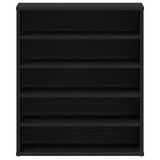 Shoe Cabinet In Black Oak - 60X35X70 Cm, Made Of Engineered Wood