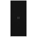 Wardrobe Black Oak 80X51X180 Cm Engineered Wood