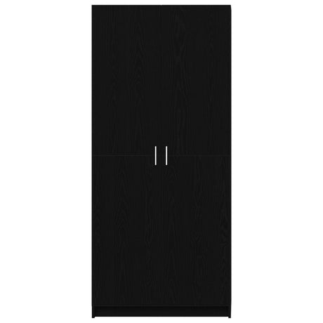Wardrobe Black Oak 80X51X180 Cm Engineered Wood