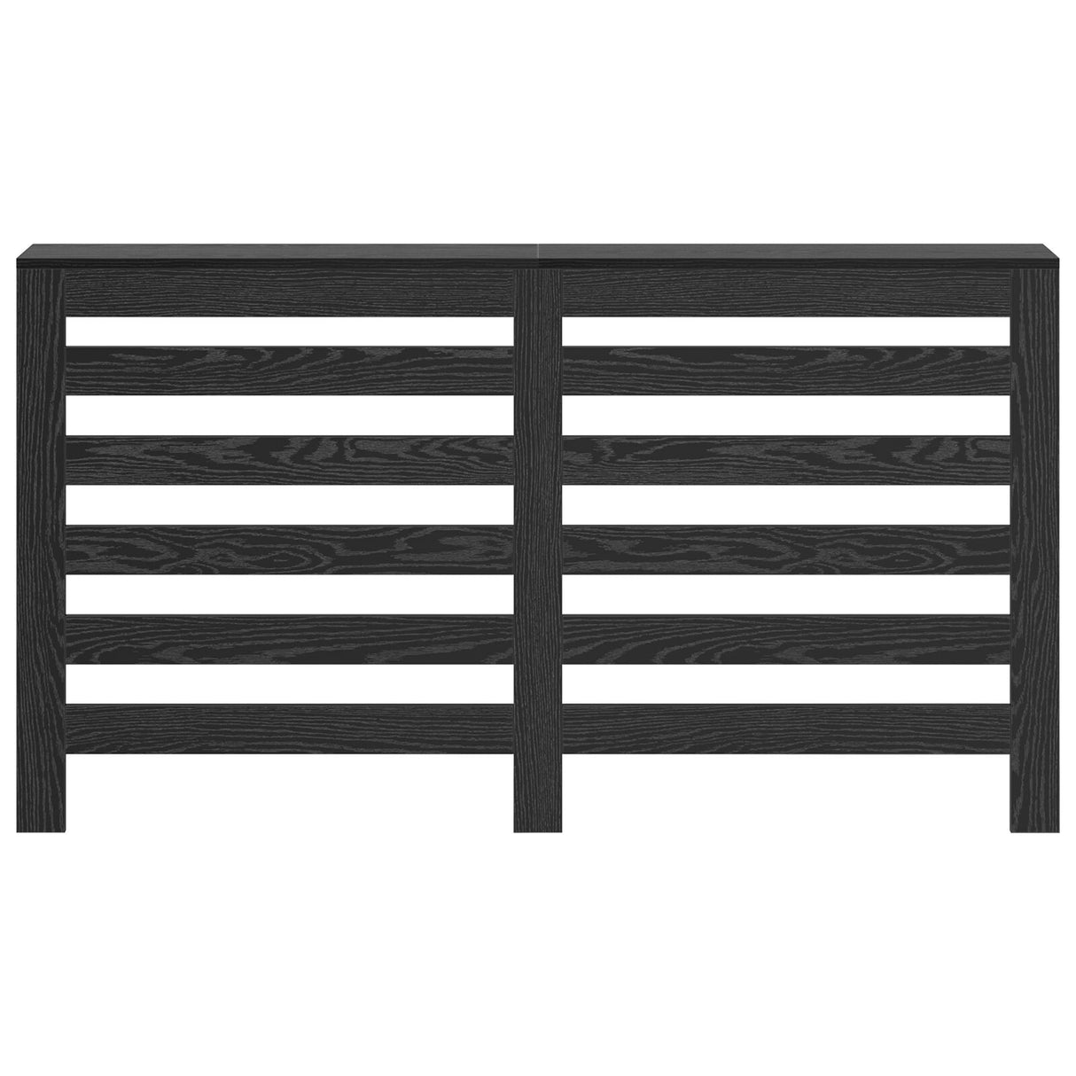 Radiator Cover Black Oak 149X20X82 Cm Engineered Wood