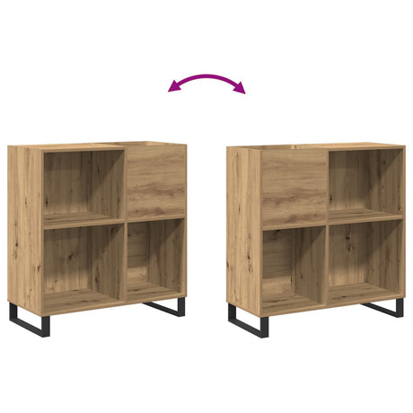 Record Cabinet Old Wood 84.5X38X90 Cm Engineered Wood