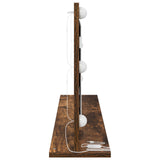 Vanity Mirror With Led Lights Smoked Oak 100X45X18 Cm