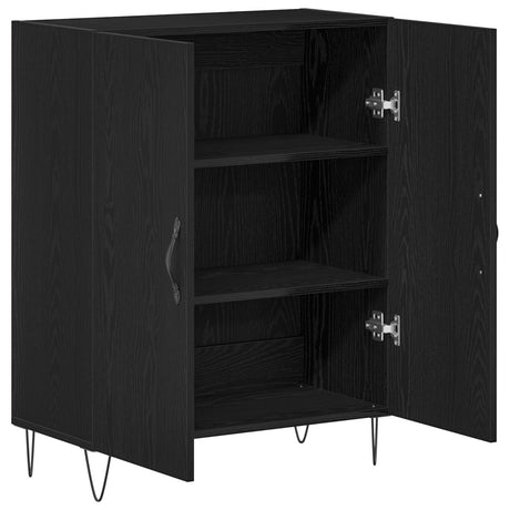 Sideboard Black Oak 69,5X34X90 Cm Engineered Wood