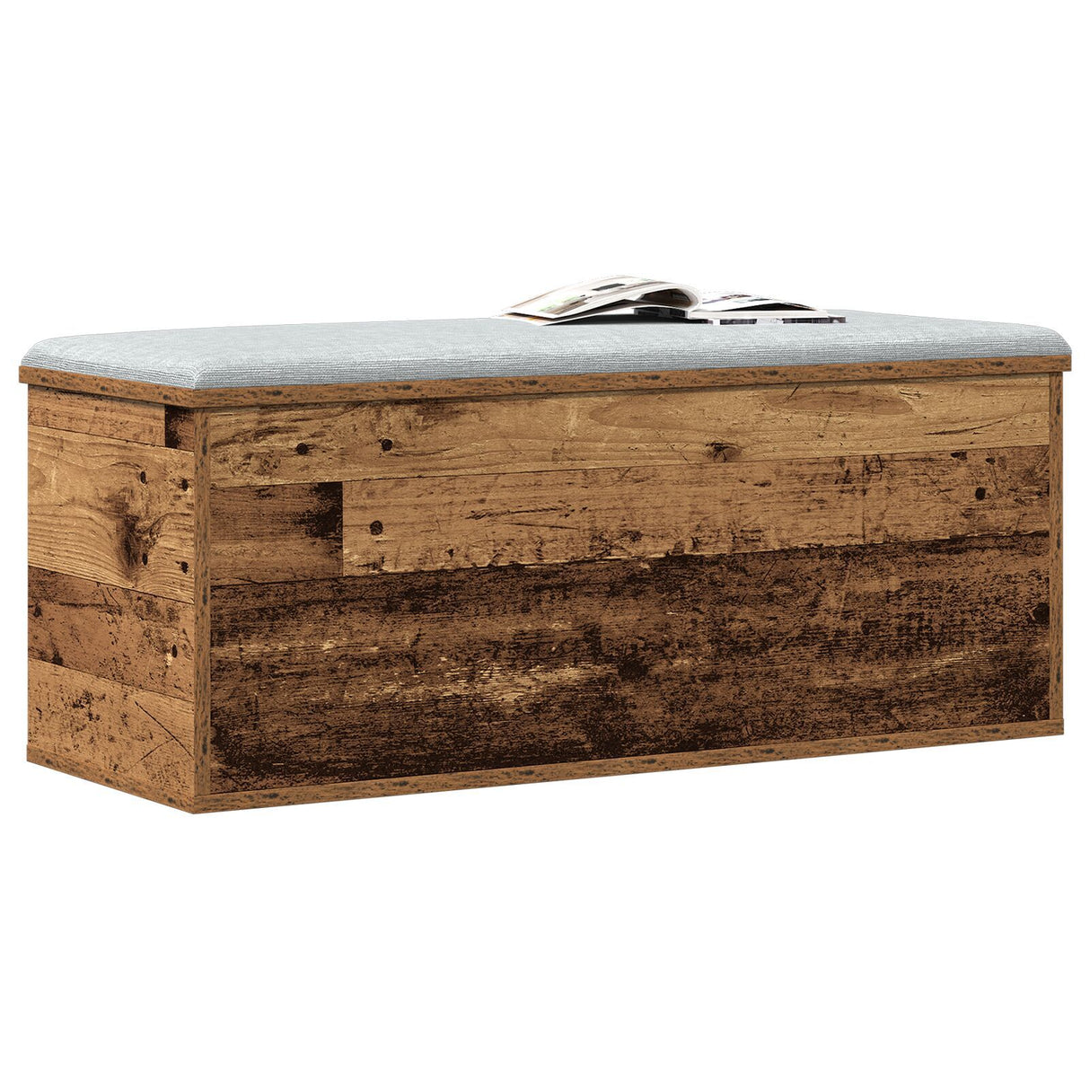 Storage Box Old Wood 90X35X35 Cm Made From Engineered Wood