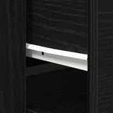 Sideboard Black Oak 80X33X70 Cm Engineered Wood
