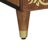 Highboard 60X33X100 Cm Solid Wood Mango