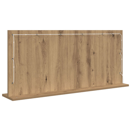 Vanity Mirror With Led Lights Artisan Oak 100X45X18 Cm