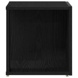 Side Table Black Oak 33X33X34,5 Cm Engineered Wood