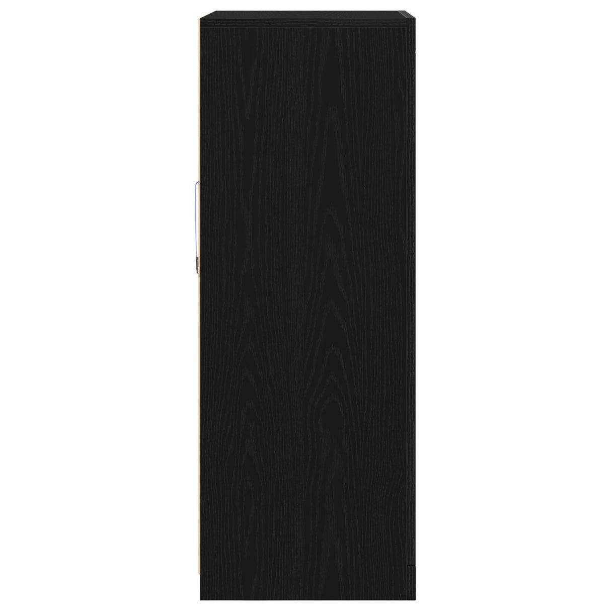 Sideboard With Led Lights Black Oak 60,5X37X100 Cm