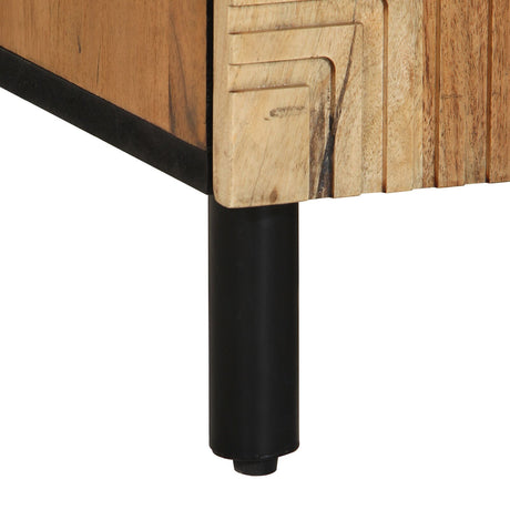 Sideboard 90X33X75 Cm Solid Wood Acacia