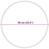 Shaggy Rug With Latex Backing Dark Grey Ø90 Cm