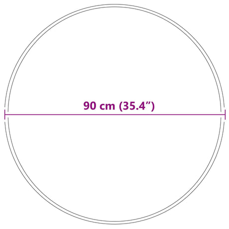 Shaggy Rug With Latex Backing Dark Grey Ø90 Cm