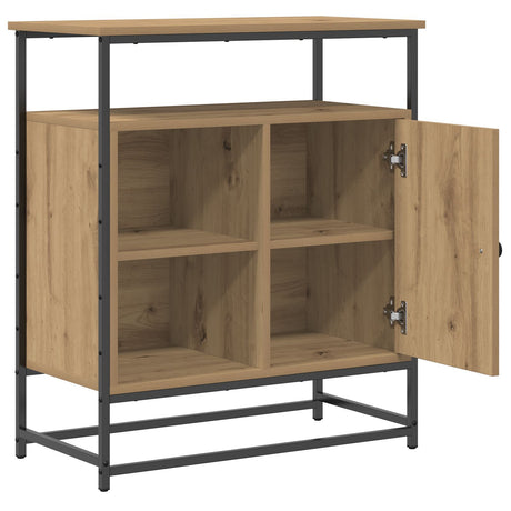 Sideboard Artisan Oak 69X35X80 Cm Engineered Wood And Steel
