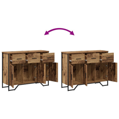 Sideboard Old Wood Oak 97X32.5X74.5 Cm Engineered Wood
