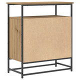 Sideboard Artisan Oak 69X35X80 Cm Engineered Wood And Steel