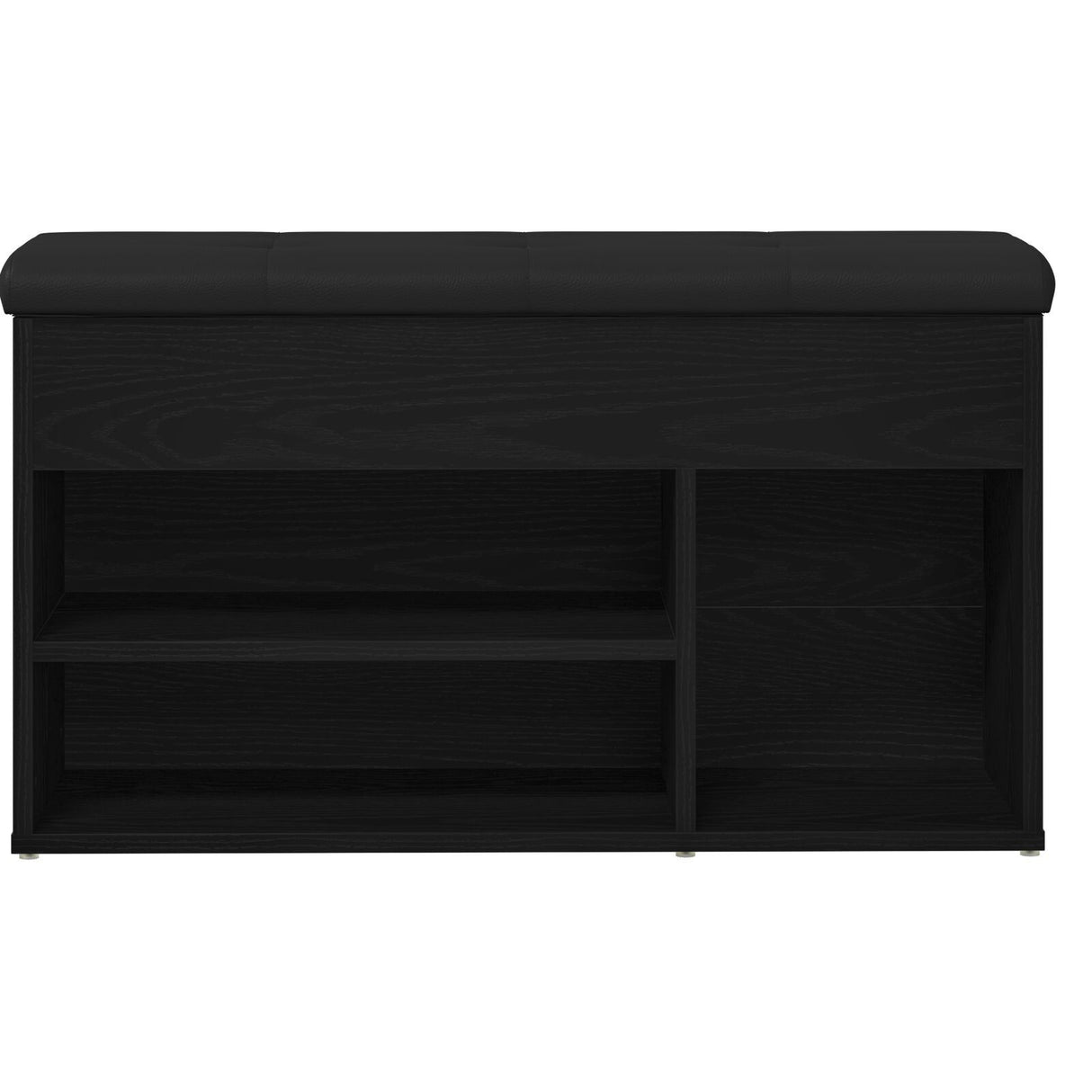 Storage Bench Black Oak 80X30X45 Cm Engineered Wood