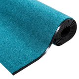 Washable Doormat In Cyan, 120X350 Cm
